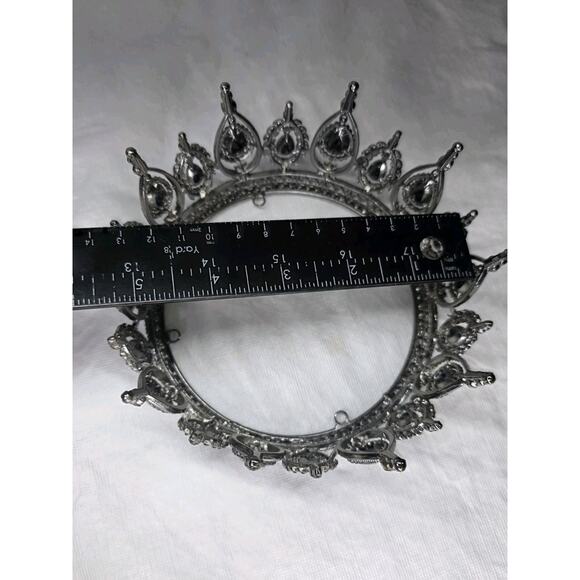 Gothic Crown Black Diamond Crown for Men Gothic Wedding Headdress Prom Crown